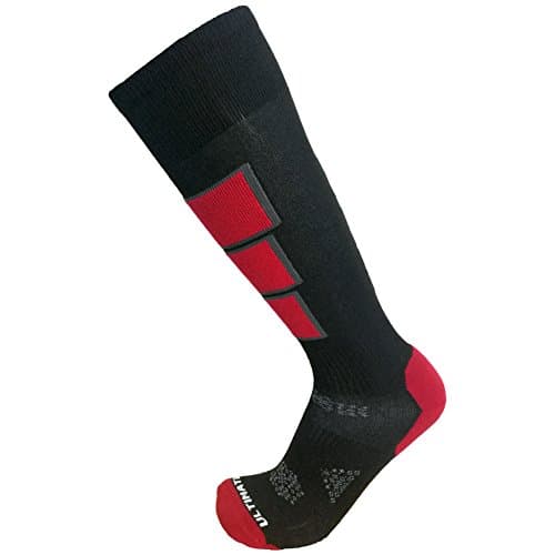 Ultimate SocksMens Thermolite Ski Snowboard Socks - Performance Material and Knitting with Cushioning Support Stretch Padding Breathable