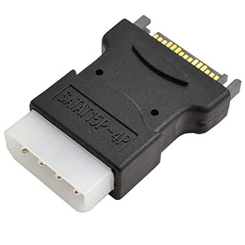Ably 4 Pin Molex PC IDE Male to 15 pin SATA Male Power Adapter