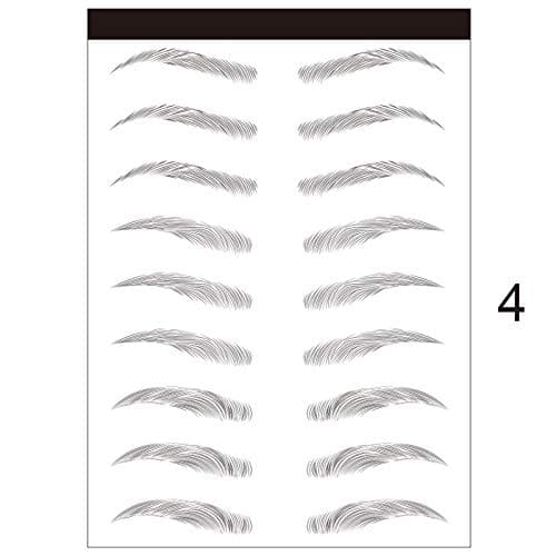 Lishiny 3D Stick-On Eyebrows Sticker Eye Brow Makeup Decal Natural Tattoo Eyebrow Stickers for Woman Makeup