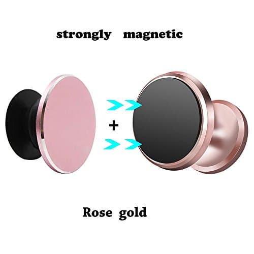 Pop Out Phone Grip and Stand,Socket Mobile Holder for Phone & Tablet Built in Metal, Magnetic Mount,car mount,car mount magnetic, magnetic mobile car holder (rose gold)