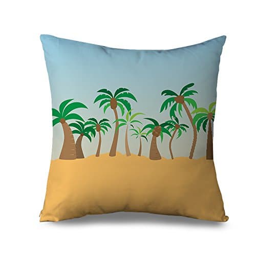 Canvas Accent Pillows Decorative 45x45cm Pillow Cases Modern Pillow Cover Pattern Couch Cushion Covers with Zip Small Palm Tree Throw Pillows for Bed
