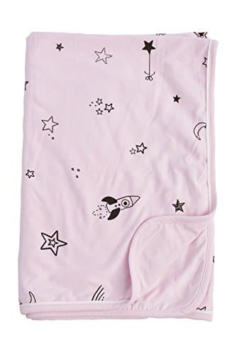 My cool stroller Blanket - ultra-soft organic cotton stroller blanket - Pink - Galaxy Star