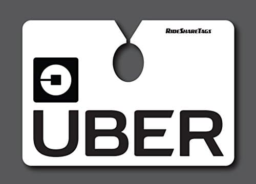 Uber Mirror Hanger Sign – Not Sticker/Magnet – Easy Install/Remove