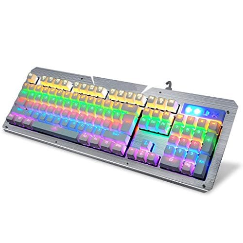 Zmsdt Mechanical Keyboard Game Esports Eating Chicken Game Button Programmable 104-key Keyboard Home Internet Cafe Keyboard (Color : White)