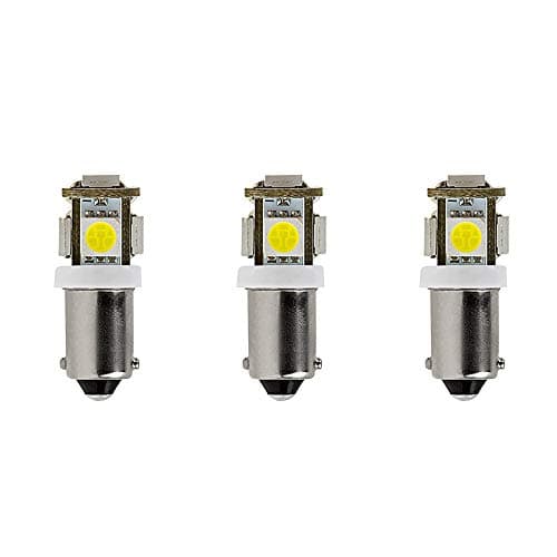 Cheopha BA9S 53/57 182/257 LED Light Bulbs 6000K Cool White 12V Miniature Bayonet Base Lights for RV and Boat Navigation Light Bulb Dome Lights Map Lights Pack of 3