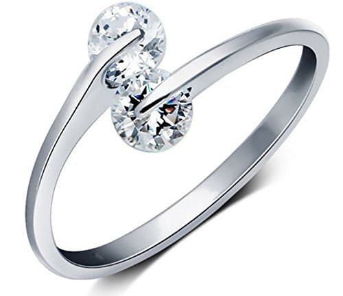 Cairo Platinum Plated Elegant Austrian Crystal Adjustable Ring for Women