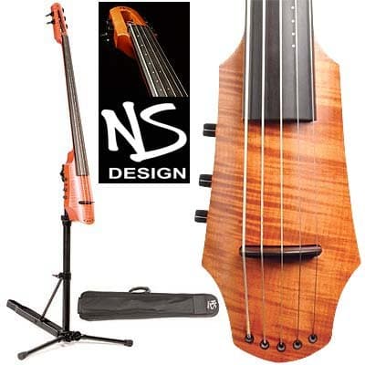 NS Design CR5 Electric 5-String Cello With Amber Finish
