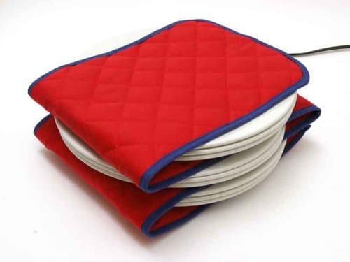 Hot Ideas Electric Plate Warmer - 12 Plate Cherry Red (UK PLUG)