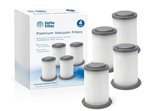 Fette Filter Vacuum Filters Compatible With Black Decker Powerseries Pro 2In1 Cordless Vacuums Hcua525 Series Compare To Part # Cuahf10 (4Pack)