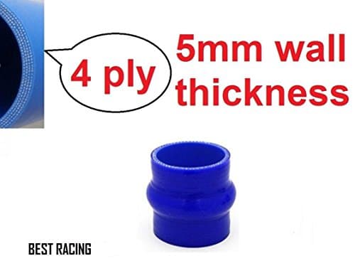 Blue 3 1/2"(3.5") Straight Hump Silicone Hose Coupler 89mm Radiator Turbo Pipe