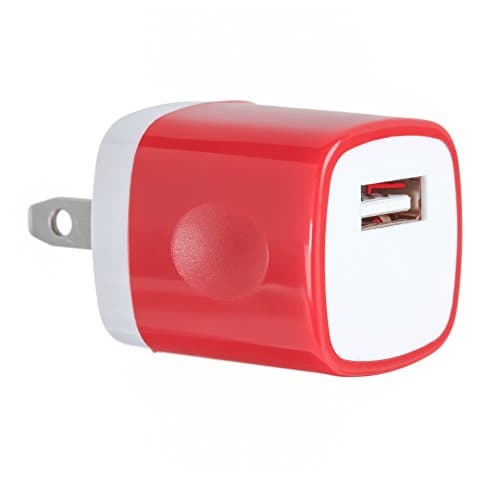 1PC Red Universal USB Port Colors USB AC/DC Power Adapter Home Wall Charger Plug W/ Easy Grip for iPhone 7/7 plus 6/6 plus Samsung Galaxy S5 S4 S8¡