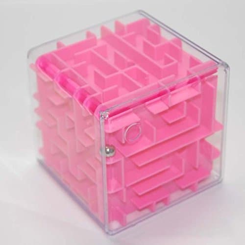 Trekbest 3D Magic Cube Puzzle Box Sequential Puzzles as Christmas Gift Birthday Gift (Pink)