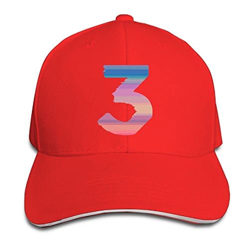 Pro-Style Chance The Rapper Number 3 Adjustable Custom Sandwich Caps Red