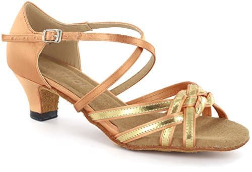 DSOL Latin Sandal DC1623-1 Heel 1.5" (5.5, Flesh)