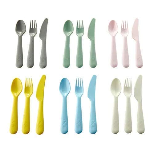 TSS Spoons,Fork and Knife, Set of 18 Pieces Multi Color