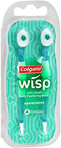 Colgate Wisp Mini-Brush, Spearmint, 4 Count Per Pack (10 Packs)