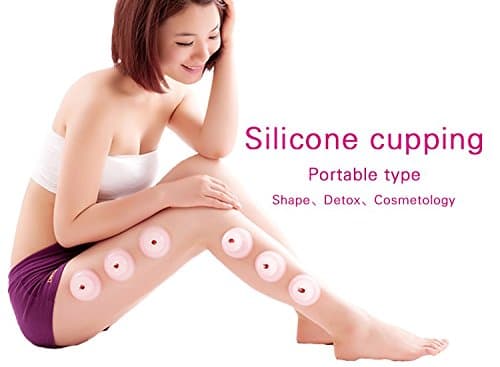 10PCS/SET Protable Chinese Vacuum Massage Cupping cup (Pink)