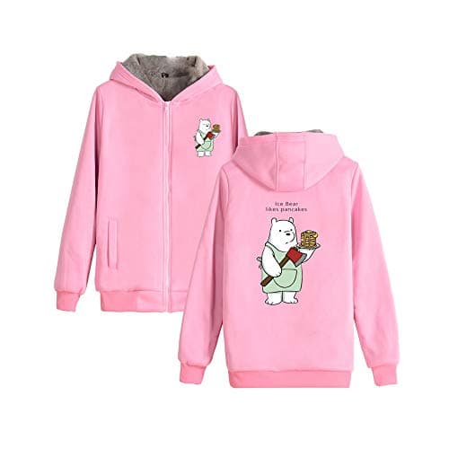 Yhkjkjiswv We Bare Bears Pullover Classic Casual Hooded Pullover Coat Printed Hooded Sweatshirt Coat Cozy Sweater Coat Unisex