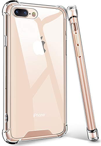 iPhone 8 Plus Case, iPhone 7 Plus Case, Acalantha High Impact Clear Back Girly Shock Absorption Bumper Protection Case Cover for Apple iPhone 7 Plus 8 Plus (Crystal Clear)