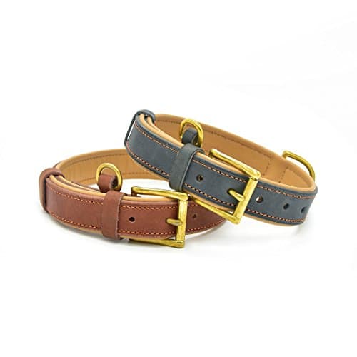 CHEDE Luxury Real Leather Dog Collar- Handmade For Small And Medium Dog Breeds With The Finest Genuine Leather-Best Quality Collar That Is Stylish ,Soft Strong And Comfortable