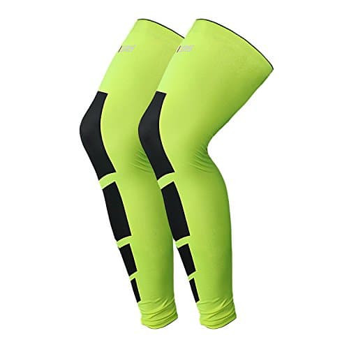 COMWAY Knee Support Sports Volleyball Support Knee Patch Knee Support Balay Climbing Running Outdoor Knee Fixed Ankle Joint Ligament Protection Light Weight Slim Male Female (Green, X-Large)