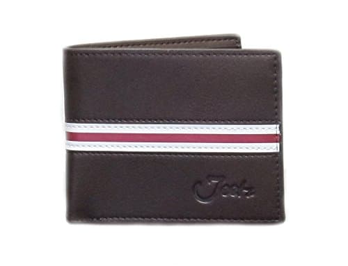 Jeetz Collection Men's Brown Wallet with "Racing Stripe"