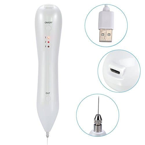 Mole Removal Sweep Spot Pen Kit, Portable USB Charging Professional Frechkle Remover Device For Skin with Dark Spot Tattoo Nevus Speckle Skin Tag Pigmentation Birth Mark
