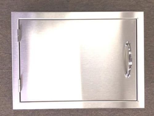 All Stainless Steel 24"w X 17"h Single Horizontal Access BBQ Door with Liner / Reversible Hinge