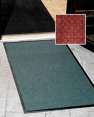 Commercial Grade Entry Door Mat - FloorGuard - 2' x 3' - Red - Residential / Commercial Walk Off Entrance Mat