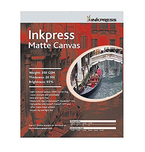Inkpress Media Matte Canvas - 13x19in. (Super-B) (10 Sheets)