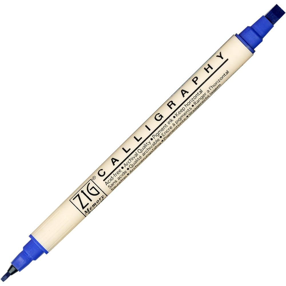 Zig Memory System Calligraphy Marker Pure Blue