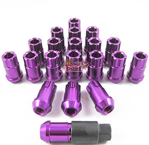 NEW Model 2017 20PC PURPLE 12X1.5MM ALUMINUM RACING LOCKING LUG NUTS SET FOR HONDA ACURA TOYOTA