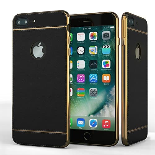 Black iPhone 7 Plus Waterproof iPhone Case- Minimalist, Slim Fit, Shock- Absorbing Smart Protection Case for Apple iPhone 7- Flexible Slide-Proof, Anti-Drop Silicone iphone 7 Cover