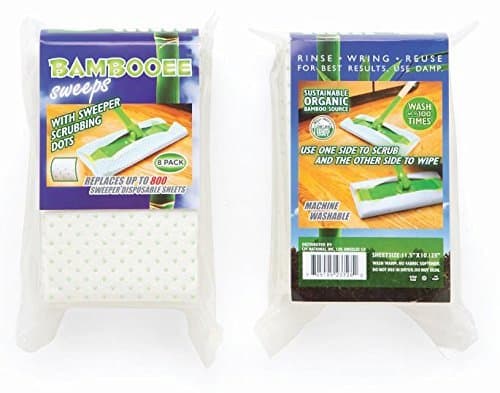 Bambooee Reusable Bamboo Sweeper Sheets with Sweeper Scrubbing Dots (2)