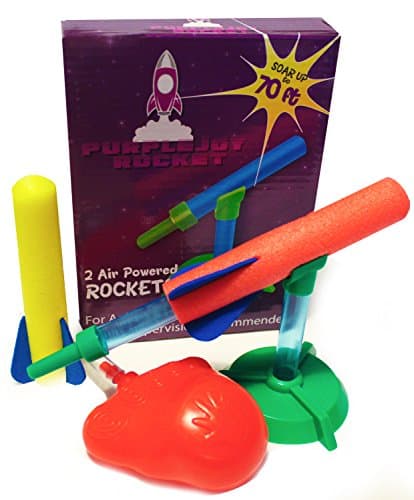 Rocket Launcher & Air Powered Rocket Ship for Kids Set of 2 | Indoor Outdoor Toys for Boys and Girls