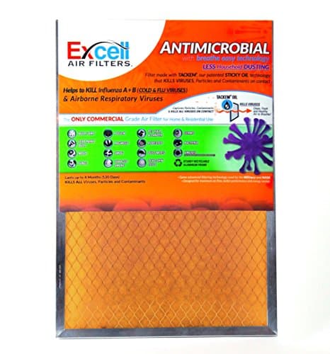 Air Filter - Antimicrobial / Tackifier Orange Filter - The ONLY Commercial Grade Air Filter for Home and Residential Use - Measures 20x20x1