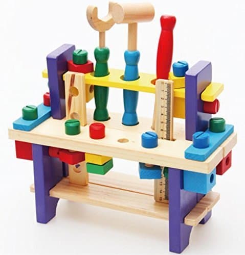 Micord Wooden Combination Disassembling Tool Table Screw Nut Toy For Children