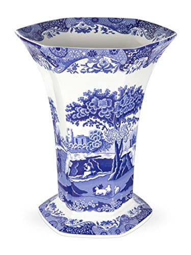 Spode Blue Italian Hexagonal Vase