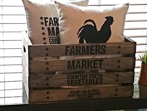 Rustic Farmers Market Wood Storage Crate