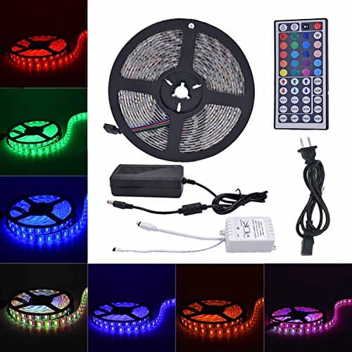 Linkcool 5M/16.4ft Multi Color Changing RGB 5050,300 LEDs Waterproof Light Strip,LED Light Strip,Rope Lights for Home/Garden Lightng and Decoration