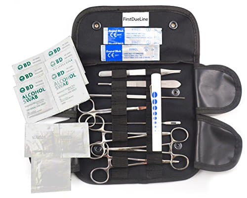 20 Pc Tactical Black First Aid Tactical Kit Military Molle Pouch Universal BOB - Ideal for Camping, Firefighters, EMT, First Responders, Police and Military