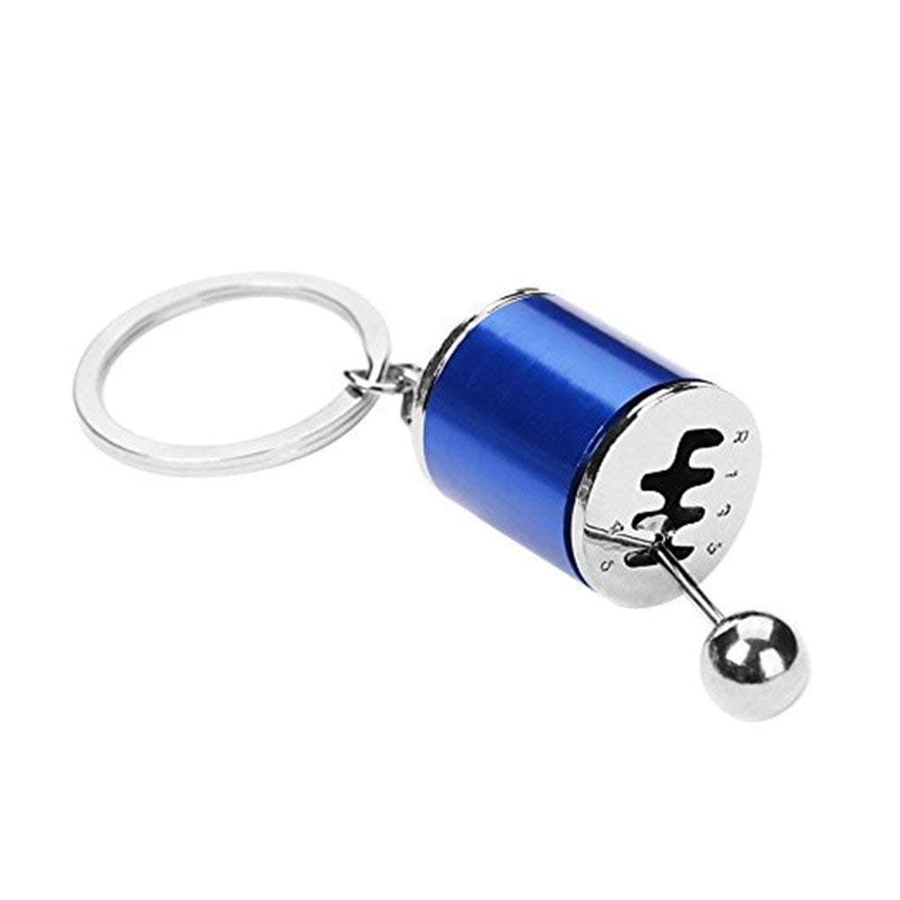 kanggest Auto Part Model Keychain Metal Gear Shift 6 Speed Gearbox Shape Key Ring Bag Car Pendant Ornaments Perfect for Stress Relief/Anxiety/ ADD/ ADHD or Car Fans/Men Souvenir Birthday Gift -Blue