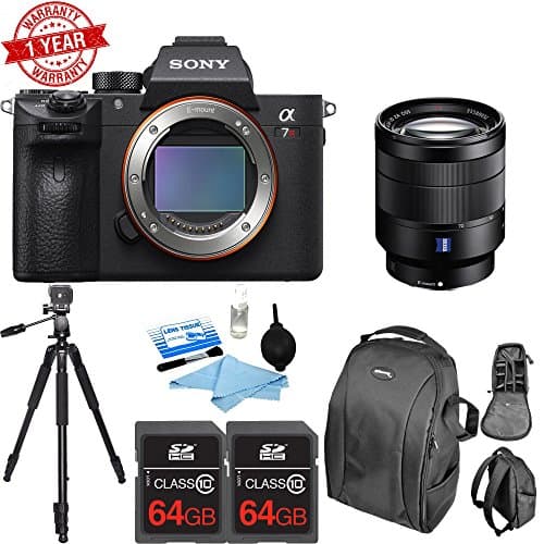 Sony a7R II 42.4MP Full-frame Mirrorless W/24-70mm Lens Kit w/Tripod|128GB MC | DSLR Backpack Bundle