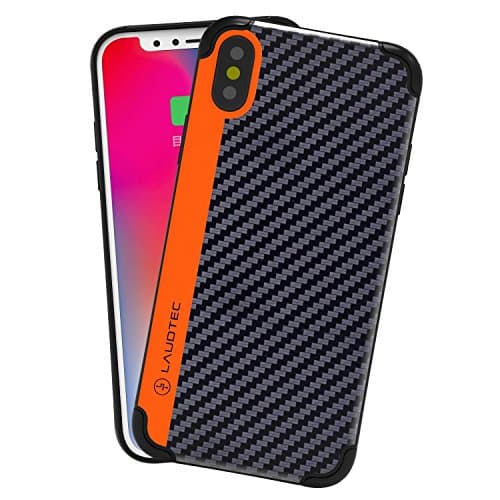 iPhone X Case, Laudtec Carbon Fiber iPhone X Case, Scratch Resistant Corner Protection Case for Apple iPhone X Christmas Birthday Gifts for Men Women Him Father Dad Son Brother Husband Boys Boyfriend