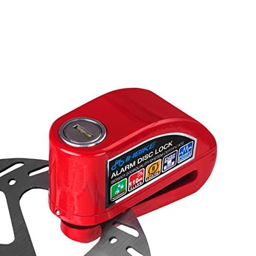 bike alarm disc brake lock security 110 db loud security motorcycle alarm lock anti-theft Waterproof bicycle lock (red)