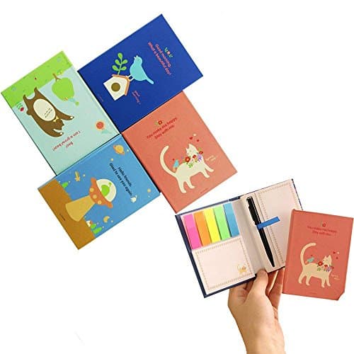 4 PCS Nextnol Cute Sticky Note Books for Kid Friend Women Girl as a Gift