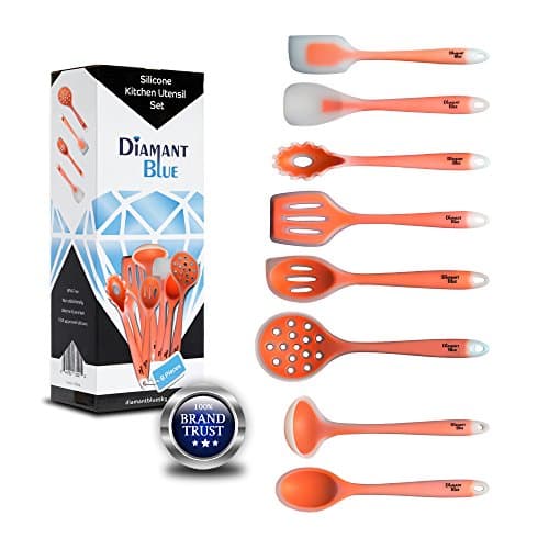 Kitchen Utensil Set-8 Silicone Utensil Set Spatula Set- Silicone Kitchen Utensil Set- Nonstick Cooking Utensils set-Great Gift Idea