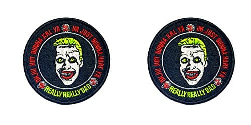 Application Classic DC Comics Jay Leto Joker Cosplay Badge Embroidered Iron or Sewn-On Applique Patch 2-Pack Gift Set