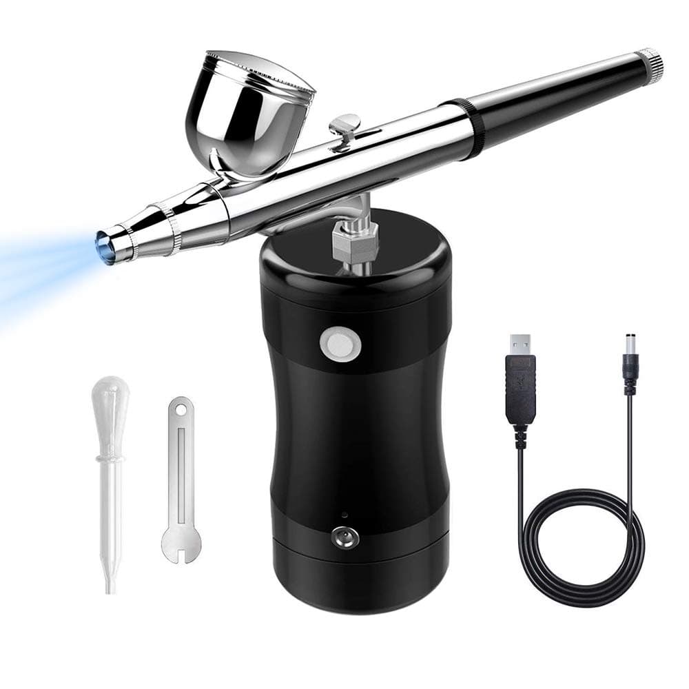 Mucool Airbrush Kit, Single-Action USB Rechargeable Handheld Mini Air Compressor Airbrush Set, Portable Cordless Airbrush Spray Gun, Air Brush Pen, for Makeup, Tattoo, Craft, Nail Art, Model Coloring