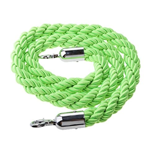 MagiDeal 1.5 Stanchion Rope Control Post Crowd Twisted Queue Line Barrier 6 Colors - Green